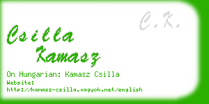 csilla kamasz business card